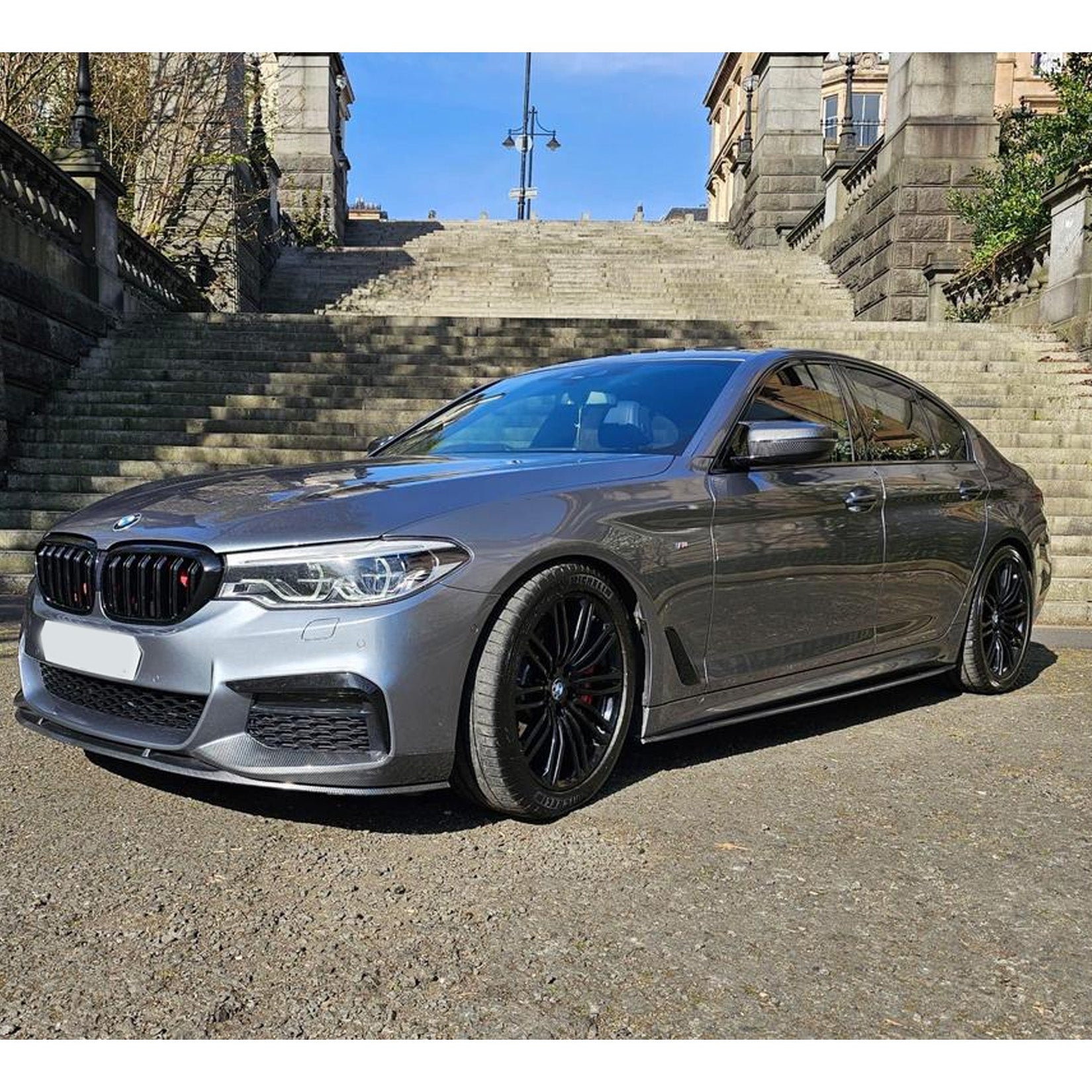 BMW 5 Series M Sport G30 G31 2017-2020 (pre-LCI) Front Splitter In Carbon Look - TMC Motorsport