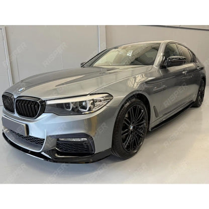 BMW 5 Series M Sport G30 G31 2017-2020 (pre-LCI) Front Splitter In Gloss Black
