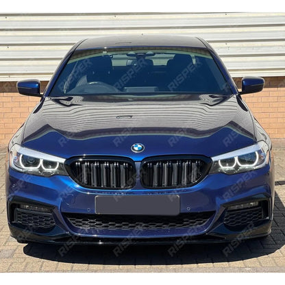 BMW 5 Series M Sport G30 G31 2017-2020 (pre-LCI) Front Splitter In Gloss Black