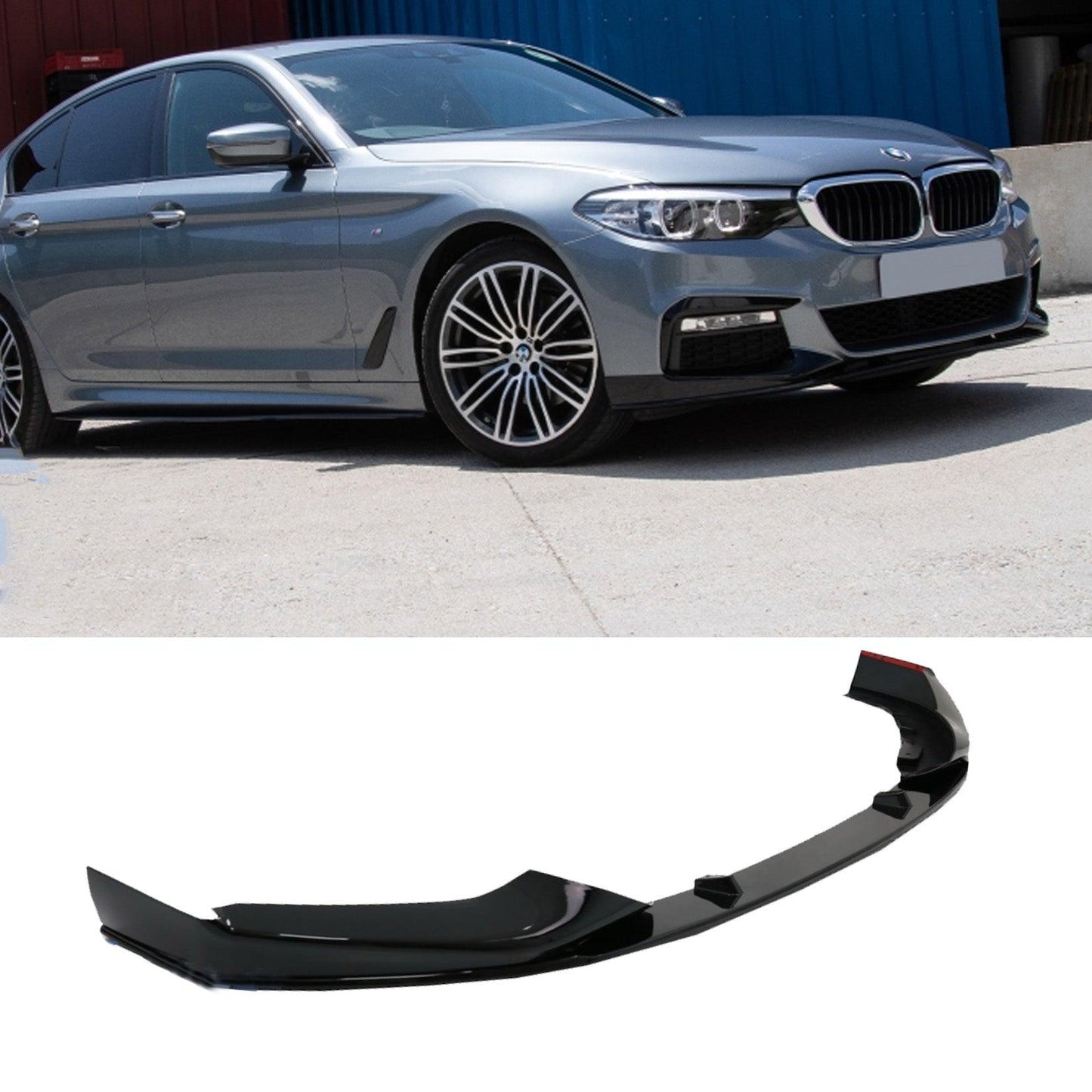 BMW 5 Series M Sport G30 G31 2017-2020 (pre-LCI) Front Splitter In Gloss Black - TMC Motorsport