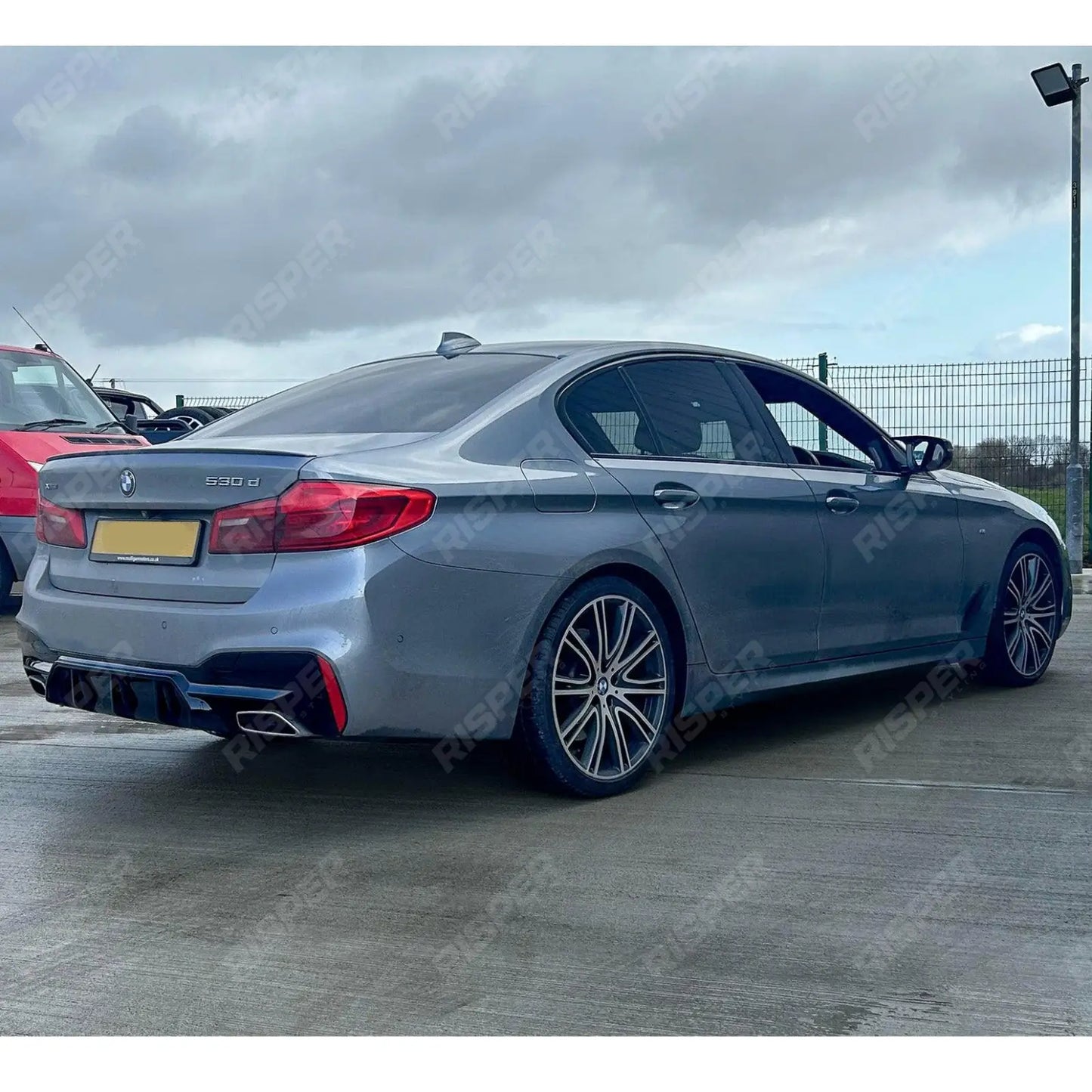 BMW 5 Series M Sport G30 G31 2017-2024 M5 Look Rear Diffuser - Quad Exit Gloss Black
