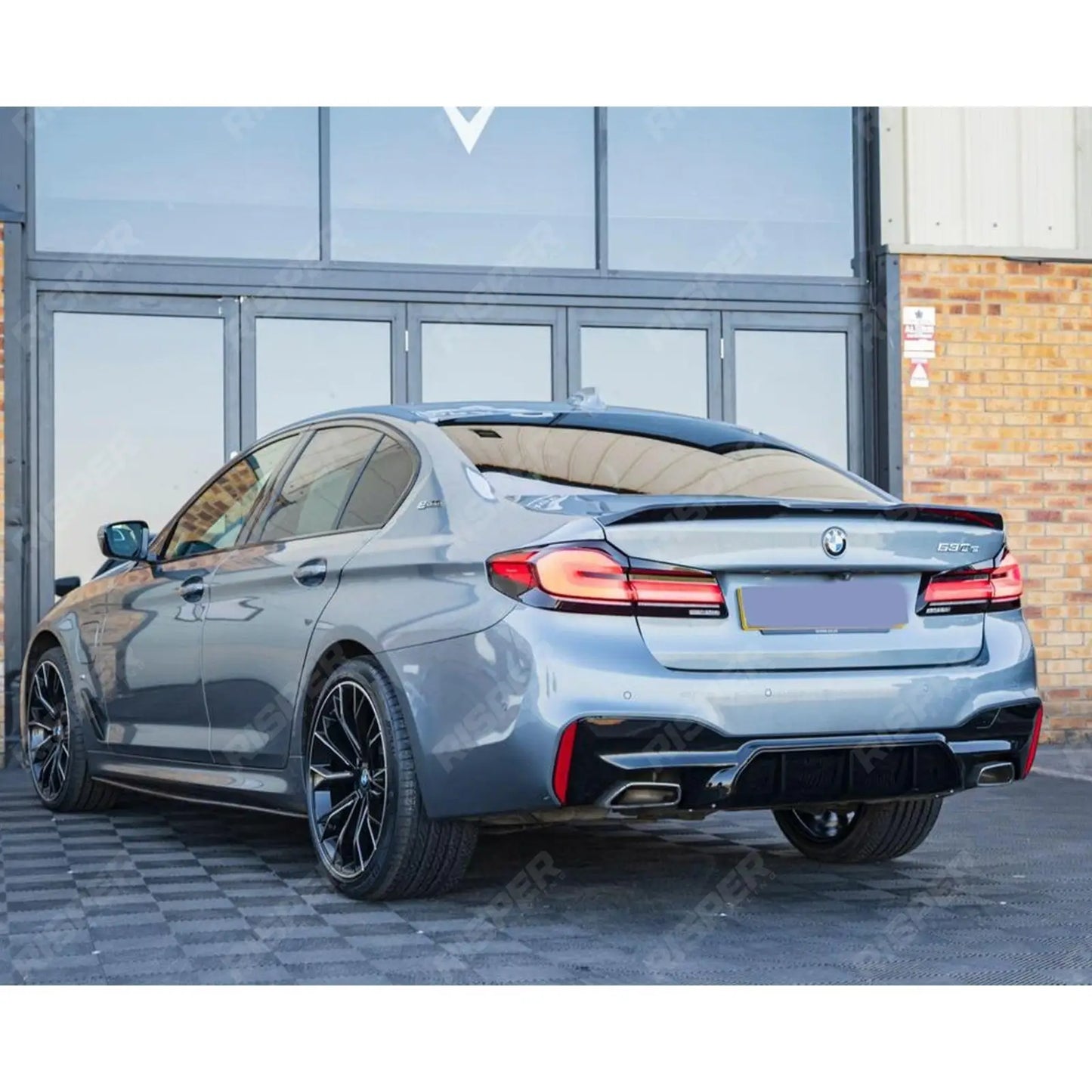 BMW 5 Series M Sport G30 G31 2017-2024 M5 Look Rear Diffuser - Quad Exit Gloss Black