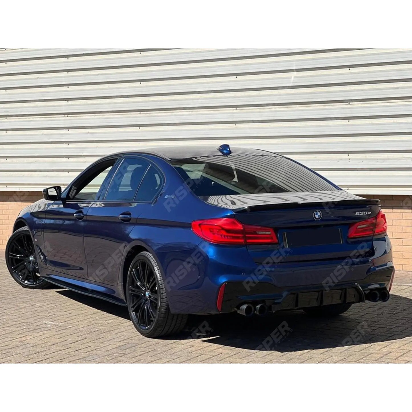 BMW 5 Series M Sport G30 G31 2017-2024 M5 Look Rear Diffuser - Quad Exit Gloss Black
