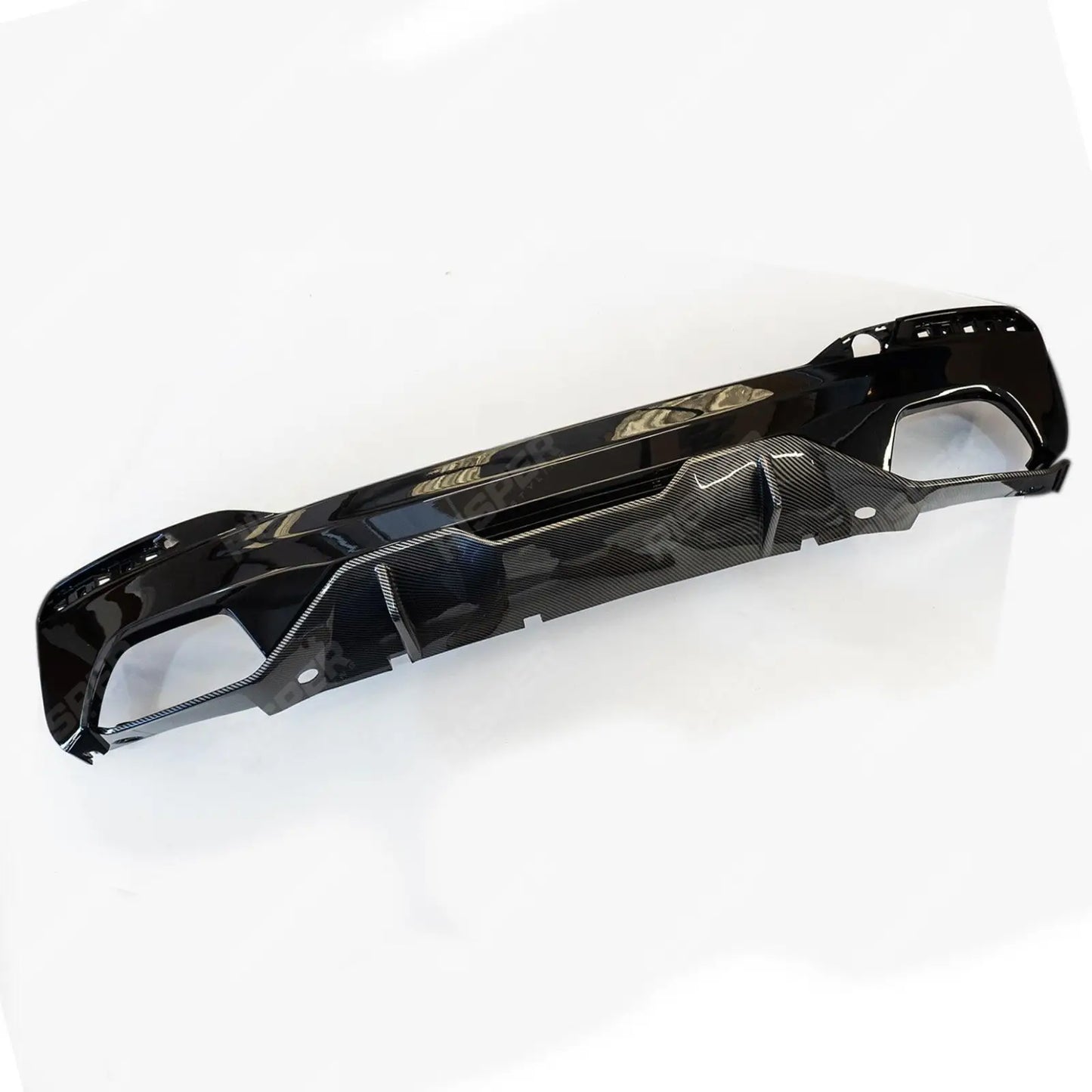 BMW 5 Series M Sport G30 G31 2017-2024 MP Rear Diffuser - Dual Exit Gloss Black & Carbon Look