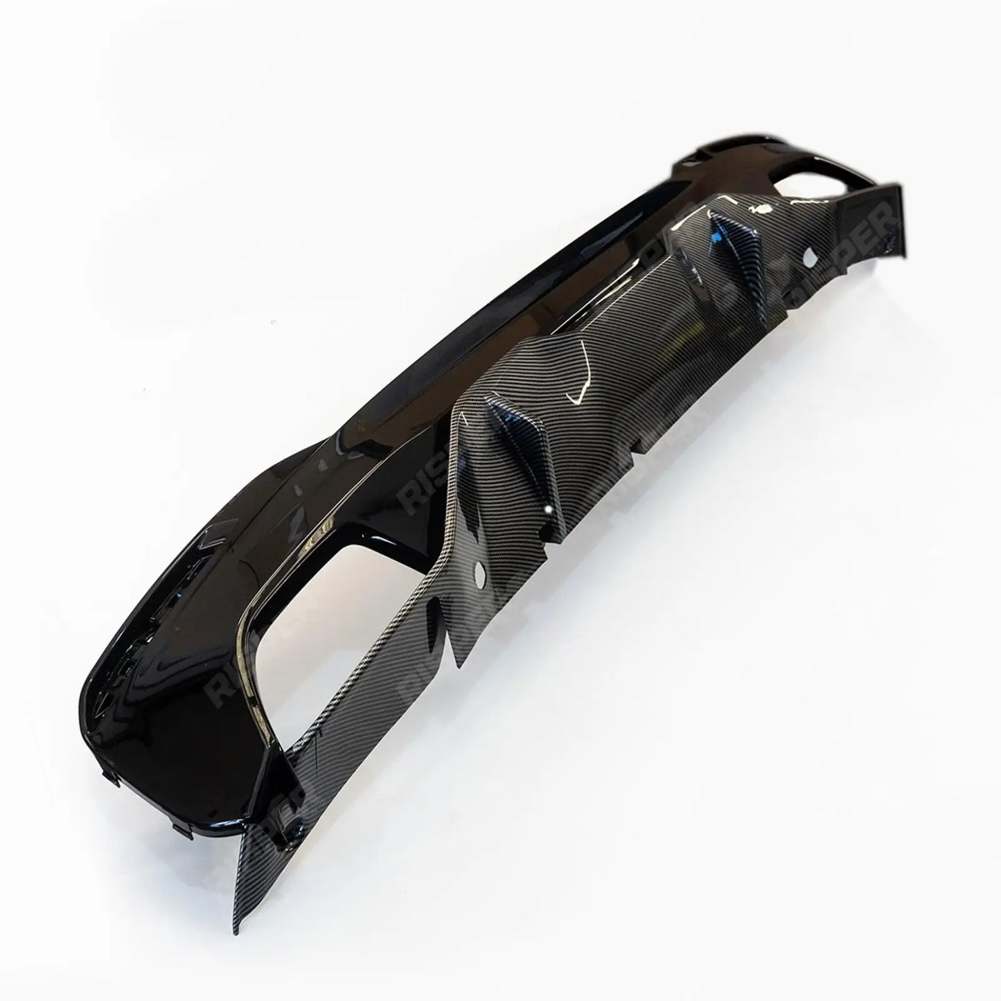 BMW 5 Series M Sport G30 G31 2017-2024 MP Rear Diffuser - Dual Exit Gloss Black & Carbon Look