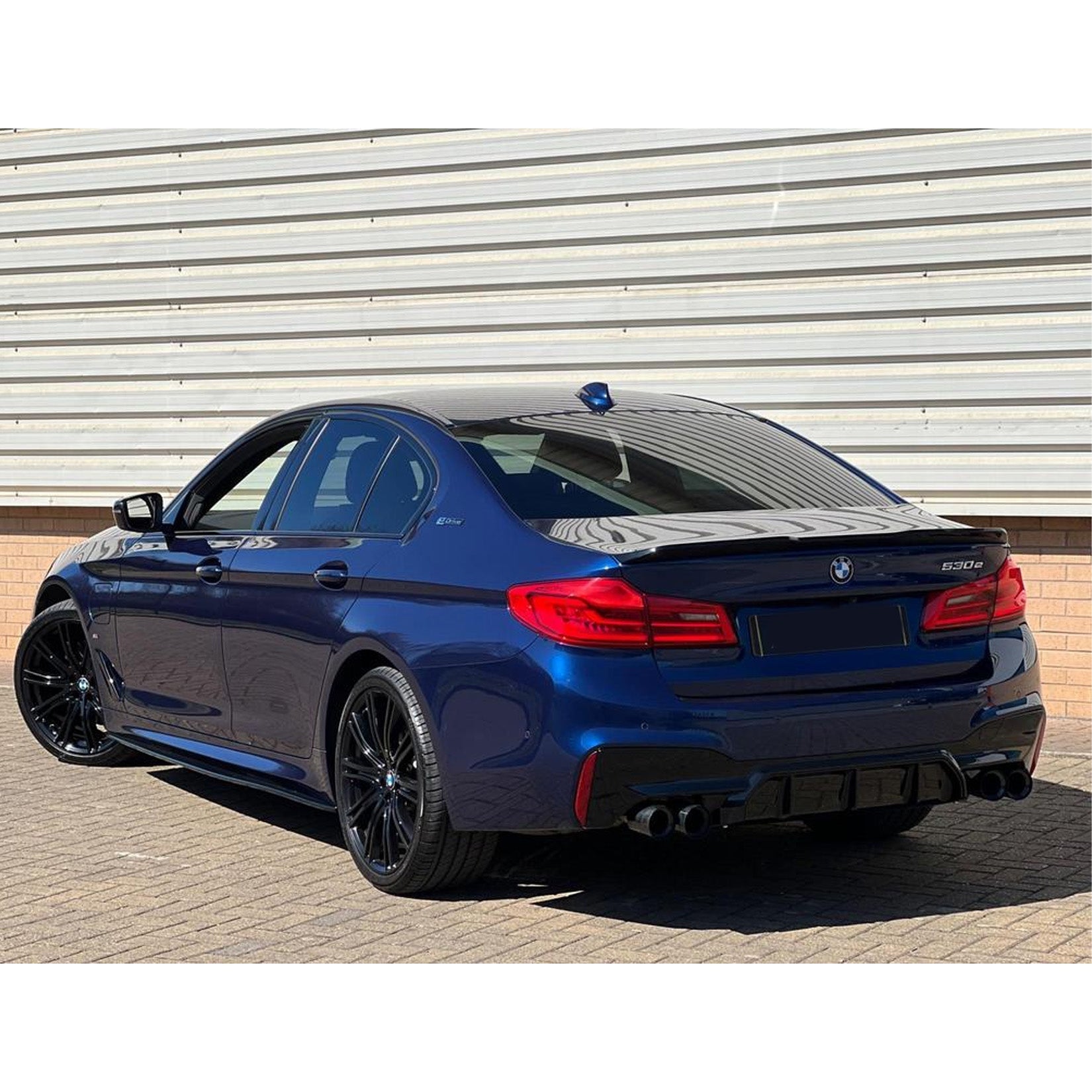 BMW 5 Series M Sport G30 G31 (pre LCI 2017-2020) M5 Look Rear Diffuser - Quad Exit Gloss Black - TMC Motorsport