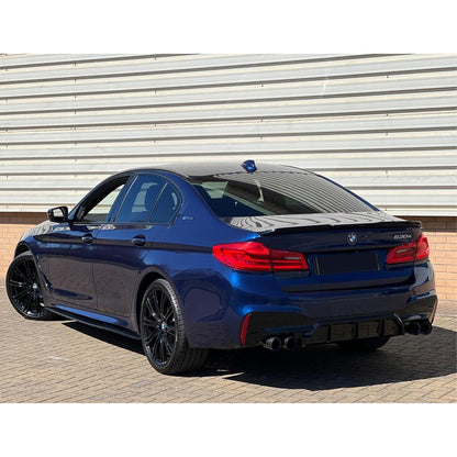 BMW 5 Series M Sport G30 G31 (pre LCI 2017-2020) M5 Look Rear Diffuser - Quad Exit Gloss Black - TMC Motorsport