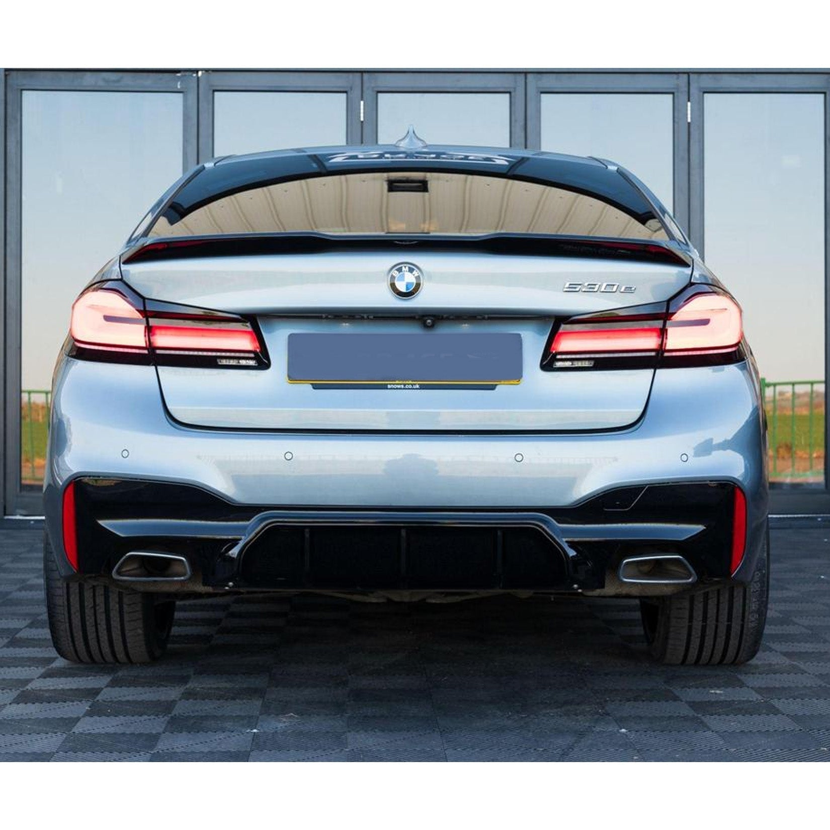 BMW 5 Series M Sport G30 G31 (pre LCI 2017-2020) M5 Look Rear Diffuser - Quad Exit Gloss Black - TMC Motorsport
