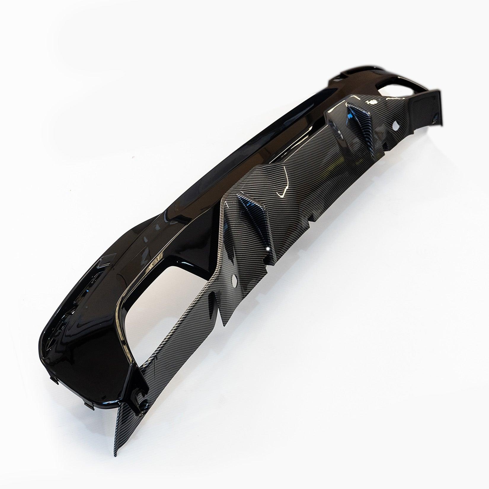 BMW 5 Series M Sport G30 G31 (pre LCI 2017-2020) MP Rear Diffuser - Dual Exit Gloss Black & Carbon Look - TMC Motorsport