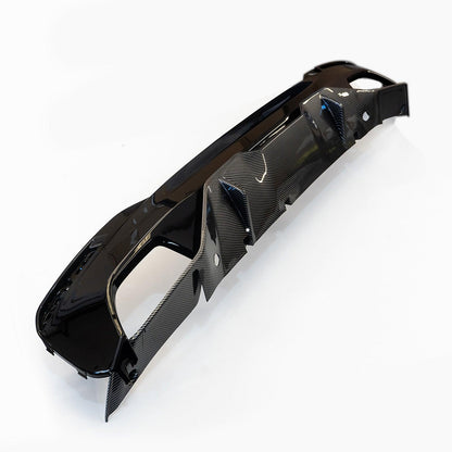 BMW 5 Series M Sport G30 G31 (pre LCI 2017-2020) MP Rear Diffuser - Dual Exit Gloss Black & Carbon Look - TMC Motorsport