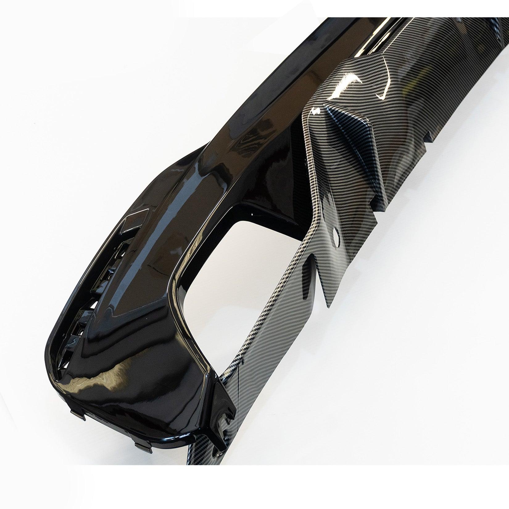 BMW 5 Series M Sport G30 G31 (pre LCI 2017-2020) MP Rear Diffuser - Dual Exit Gloss Black & Carbon Look - TMC Motorsport