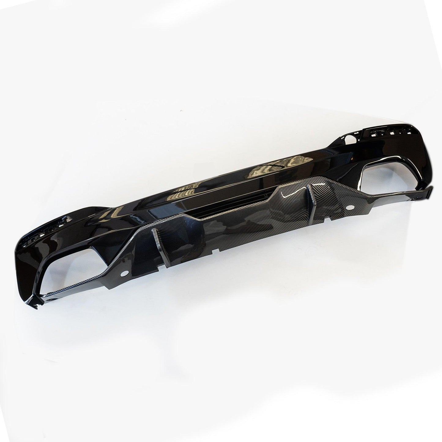 BMW 5 Series M Sport G30 G31 (pre LCI 2017-2020) MP Rear Diffuser - Dual Exit Gloss Black & Carbon Look - TMC Motorsport