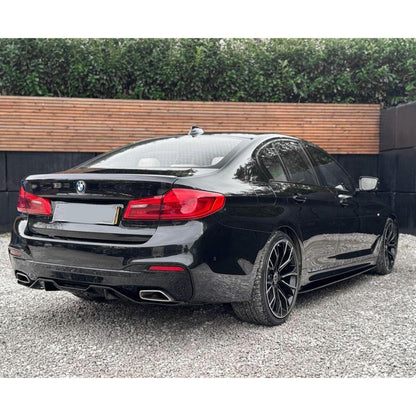 BMW 5 Series M Sport G30 G38 (pre-LCI 2017-2020) MP Rear Diffuser - Dual Exit Gloss Black - TMC Motorsport