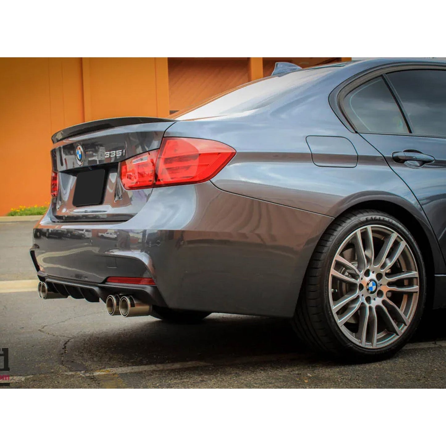 Bmw F30 F35 M Sport Quad Exit Rear Diffuser - Matte Black - TMC Motorsport