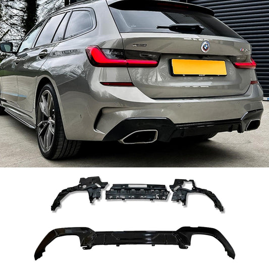 BMW G20 G21 M340i Pre-LCI 2019-2021 Gloss Black M Performance MP Rear Diffuser - TMC Motorsport