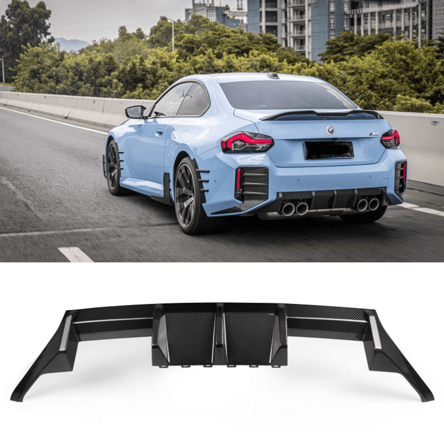 BMW M2 G87 2023+ PRE PREG CARBON FIBRE OEM STYLE REAR DIFUSER - TMC Motorsport