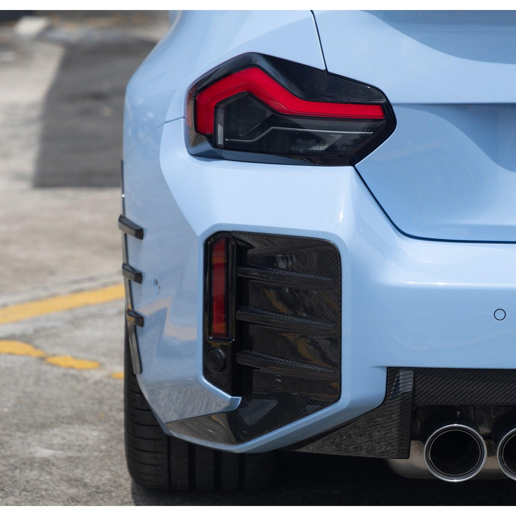 BMW M2 G87 2023+ Pre Preg Carbon Fibre Rear Bumper Inserts - TMC Motorsport