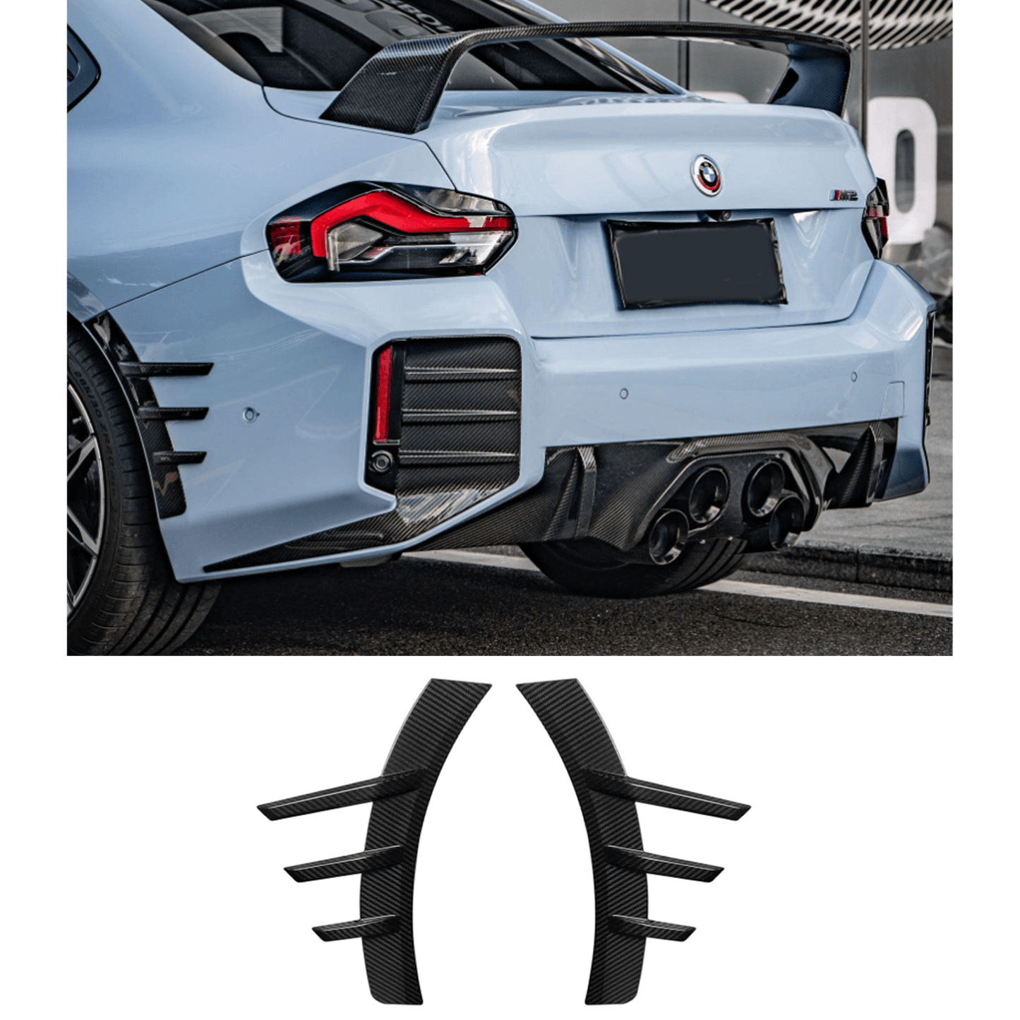 BMW M2 G87 Pre Preg Carbon Fibre Rear Fender Trims - TMC Motorsport
