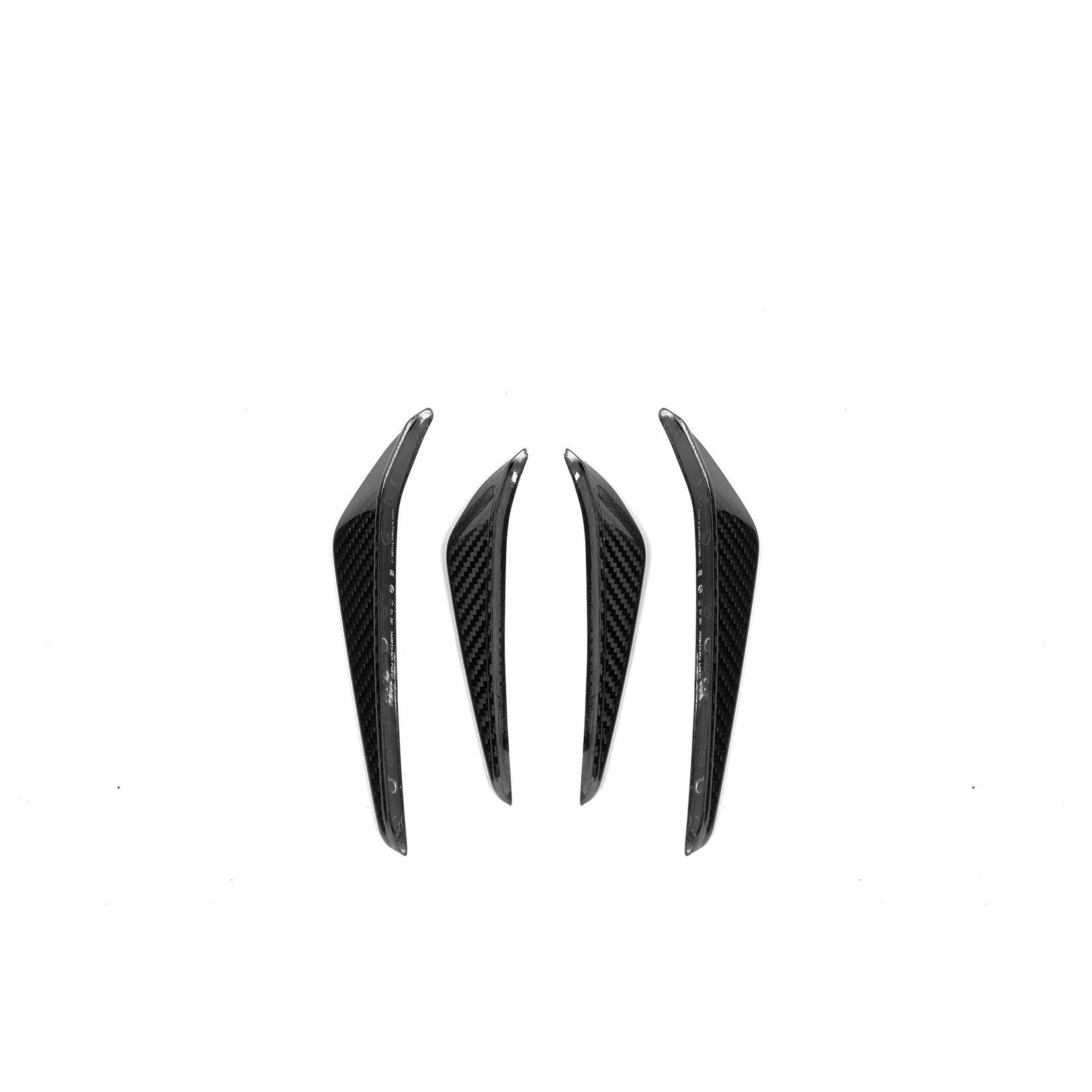 BMW M3 G80 - Pre Preg Carbon Fibre Front Bumper Canards M Performance Style - TMC Motorsport