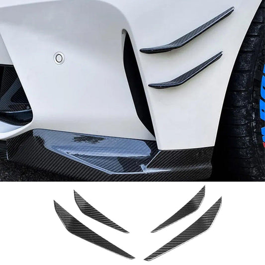 BMW M3 G80 - Pre Preg Carbon Fibre Front Bumper Canards M Performance Style - TMC Motorsport