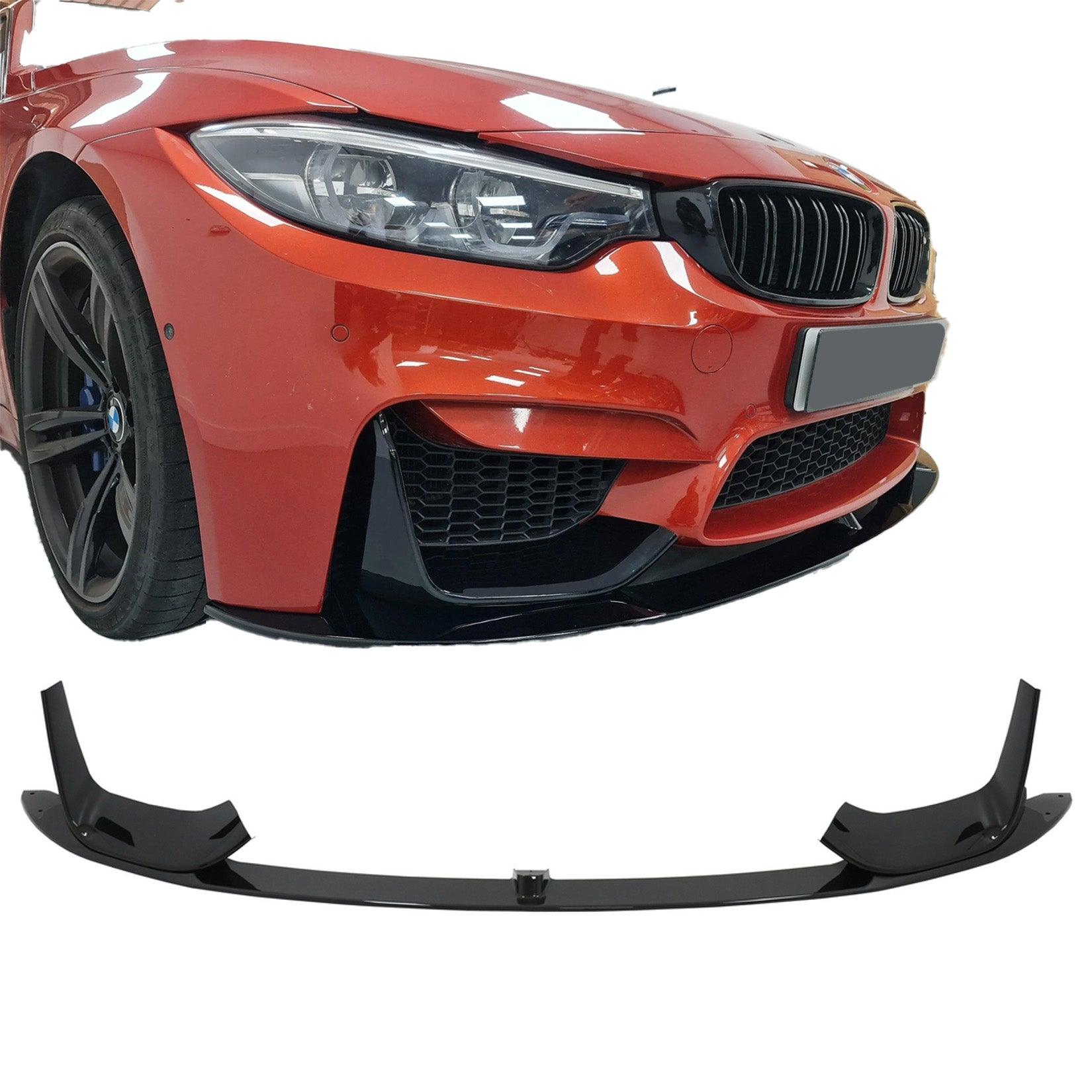 BMW M3 M4 F80 F82 Front Splitter in Gloss Black - TMC Motorsport