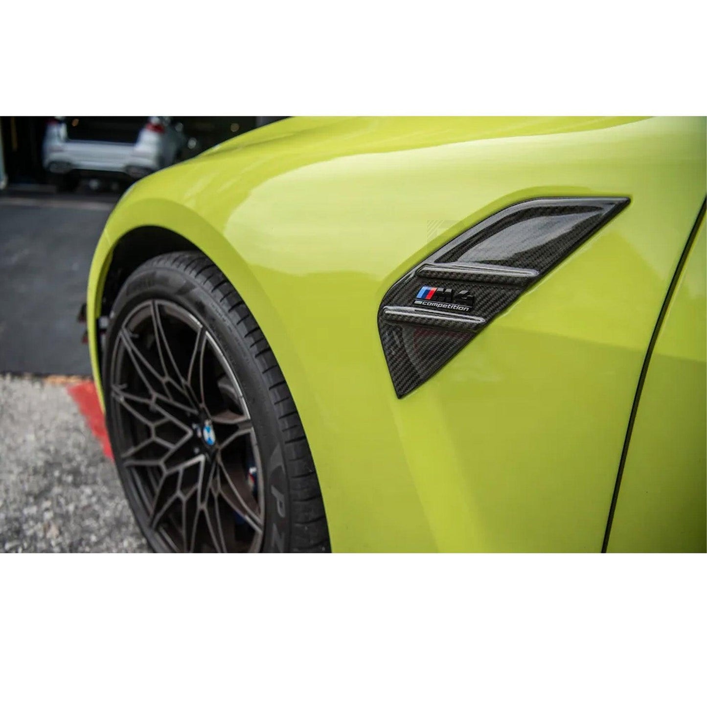 BMW M3 M4 G80 G82 - Dry Carbon Fiber Side Fender Badge Covers - TMC Motorsport