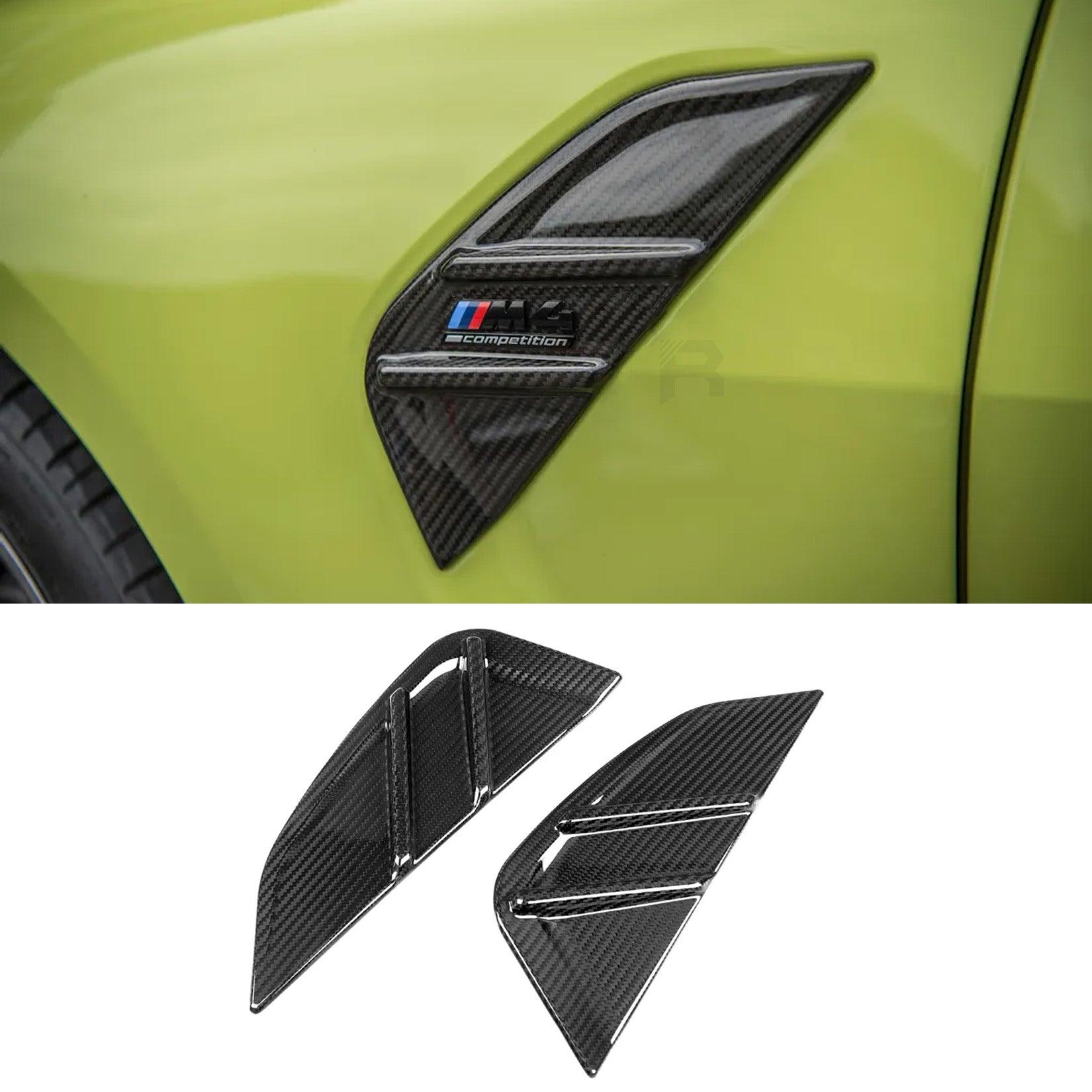 BMW M3 M4 G80 G82 - Dry Carbon Fiber Side Fender Badge Covers - TMC Motorsport
