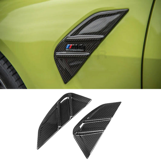 BMW M3 M4 G80 G82 - Dry Carbon Fiber Side Fender Badge Covers - TMC Motorsport