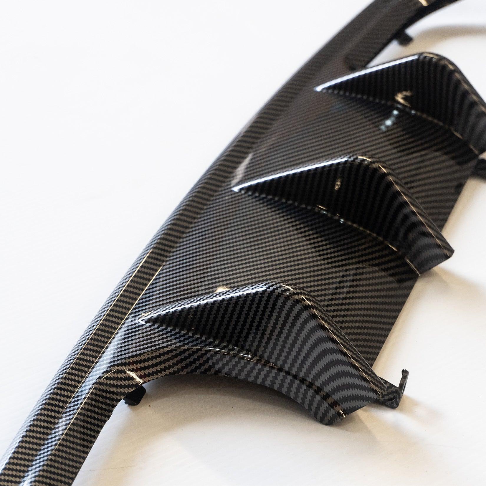 BMW M3 M4 Series F80 F82 V-Style Rear Diffuser in Carbon Look - TMC Motorsport