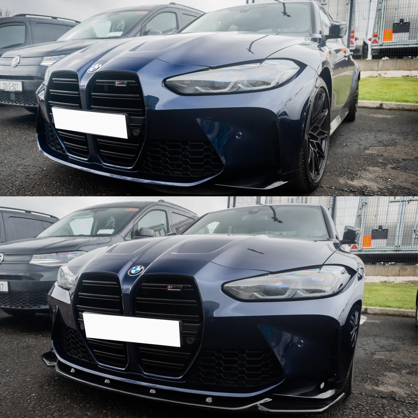 BMW M4 G82 M3 G80 2021+ - RISPER Front Splitter Lip in Gloss Black - TMC Motorsport