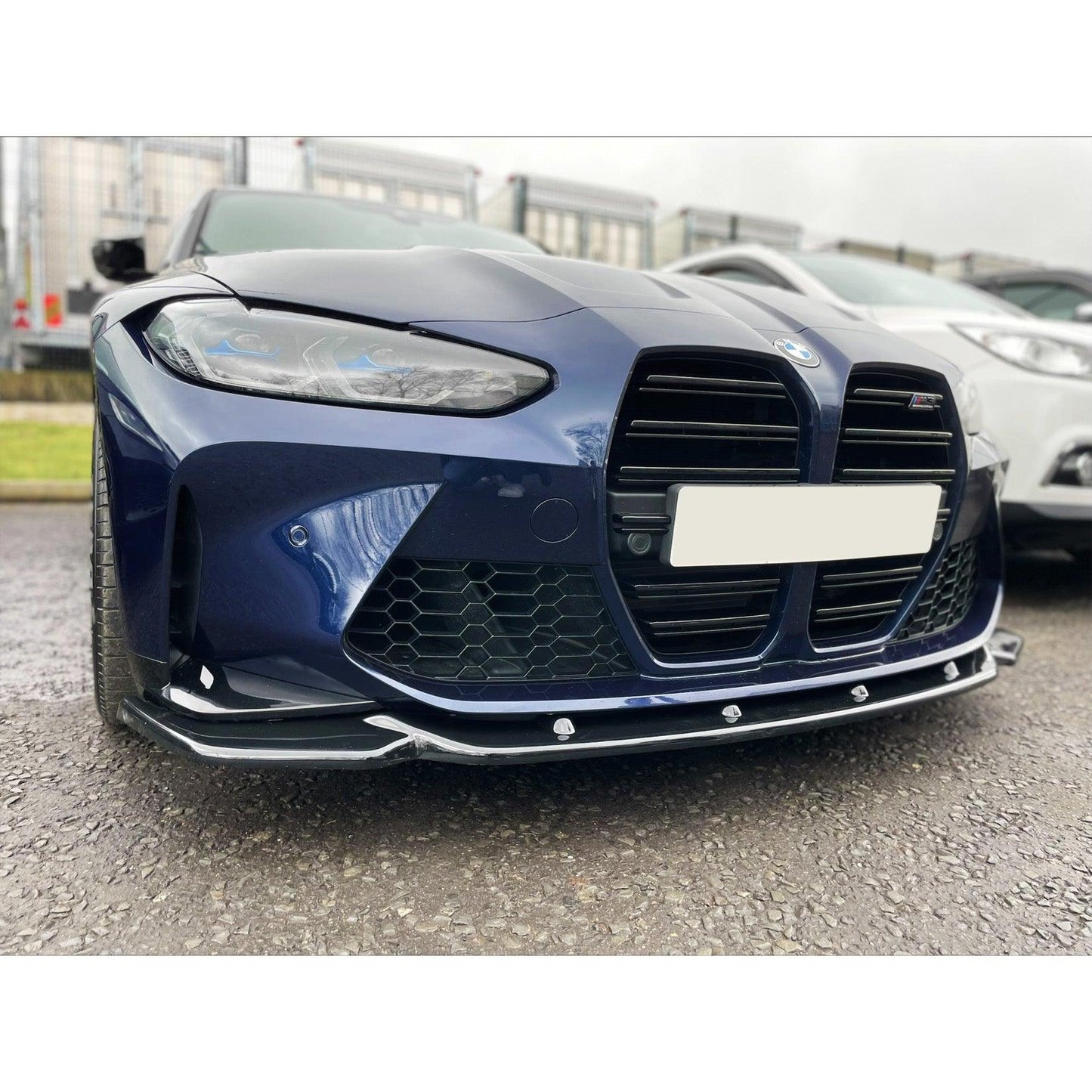 BMW M4 G82 M3 G80 2021+ - RISPER Front Splitter Lip in Gloss Black - TMC Motorsport