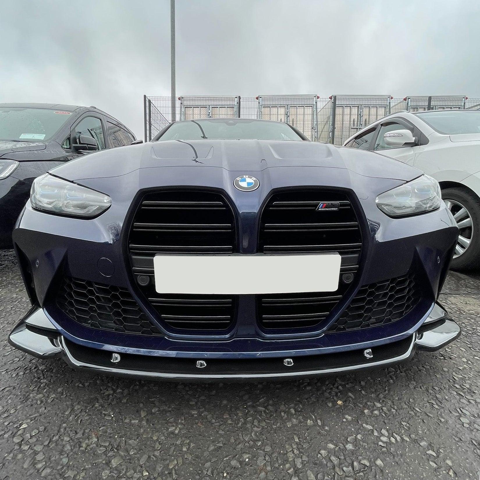 BMW M4 G82 M3 G80 2021+ - RISPER Front Splitter Lip in Gloss Black - TMC Motorsport