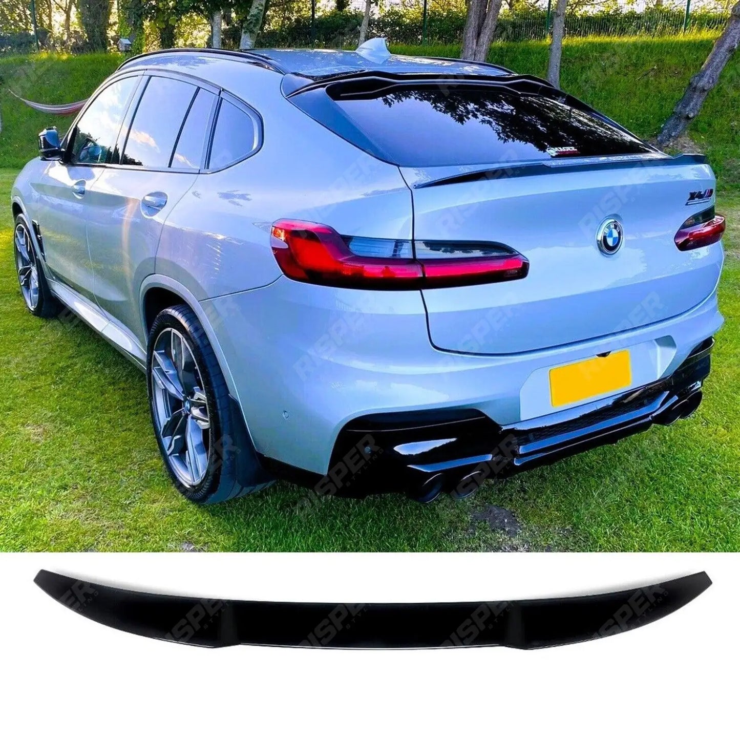 BMW X4 G02 2018+ Lower Boot Spoiler In Gloss Black