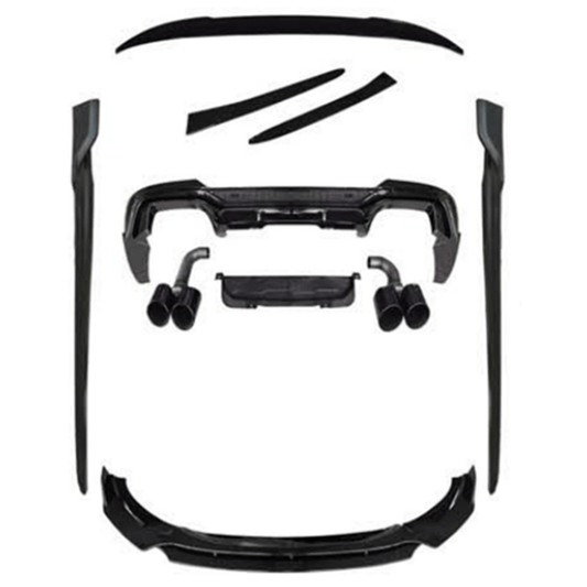 BMW X4 M Sport 2018-2020 Full Aero Kit With Exhaust Tips In Gloss Black - TMC Motorsport