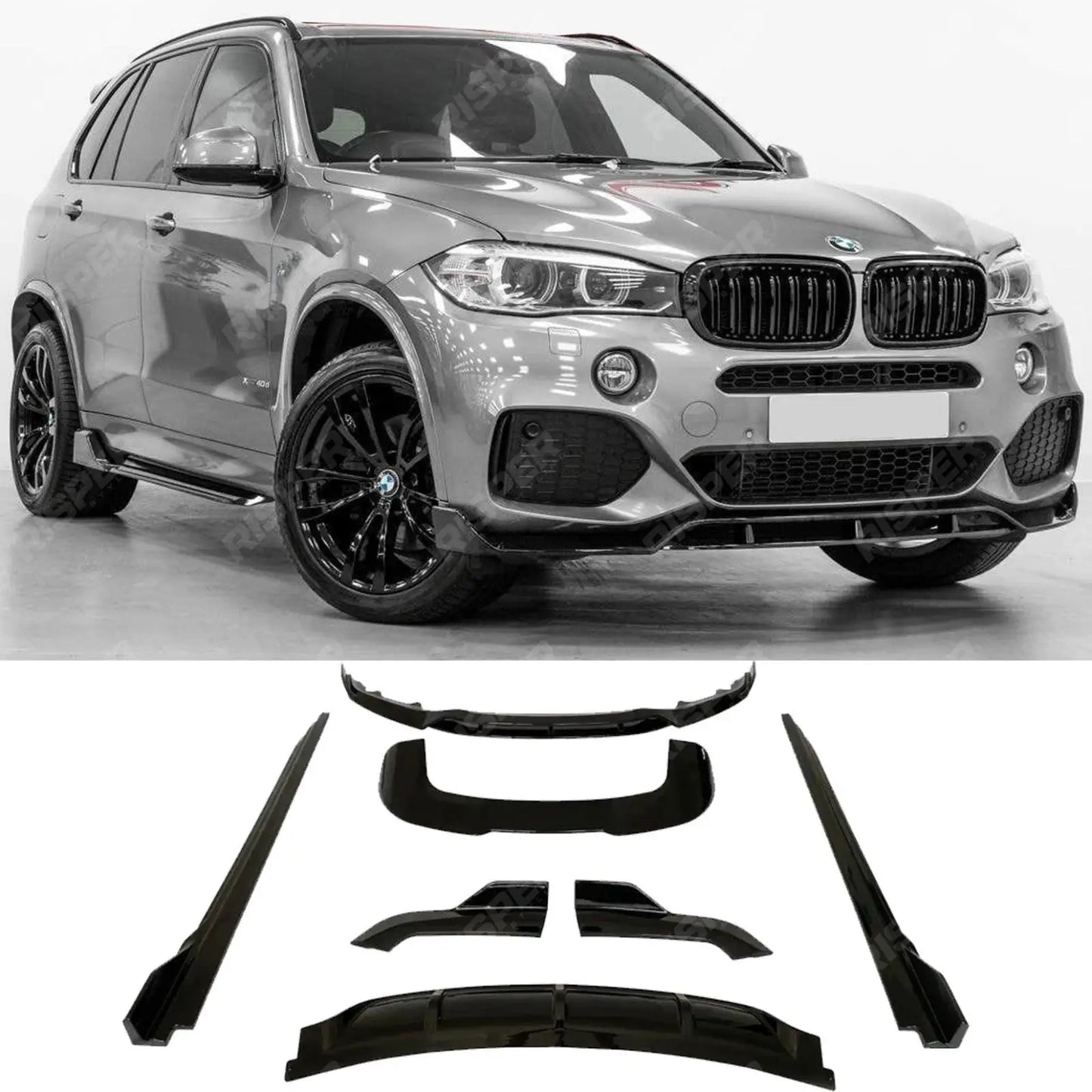 BMW X5 F15 2013-2018 M Sport - Black Knight Full Aero Kit in Gloss Black