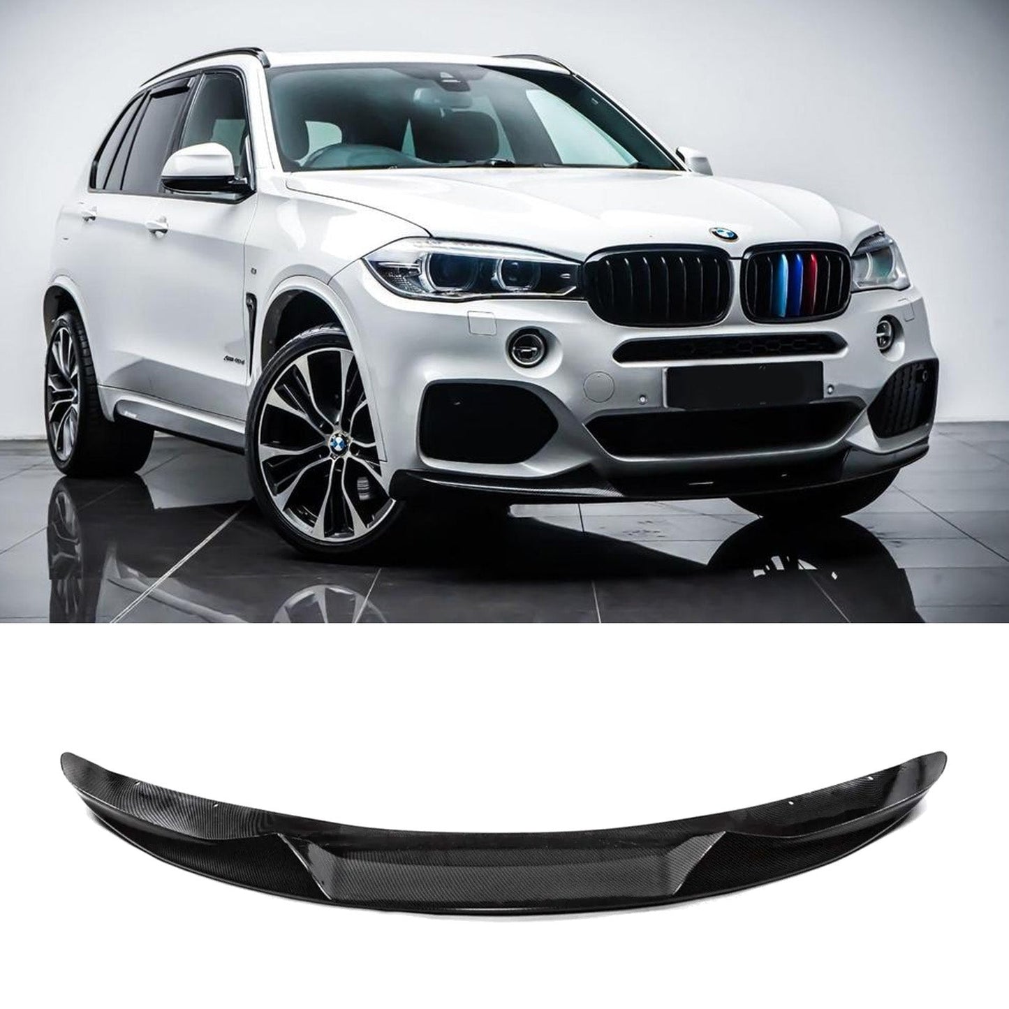 BMW X5 F15 M Sport 2013-2018 - Front Splitter Lip in Carbon Look - TMC Motorsport