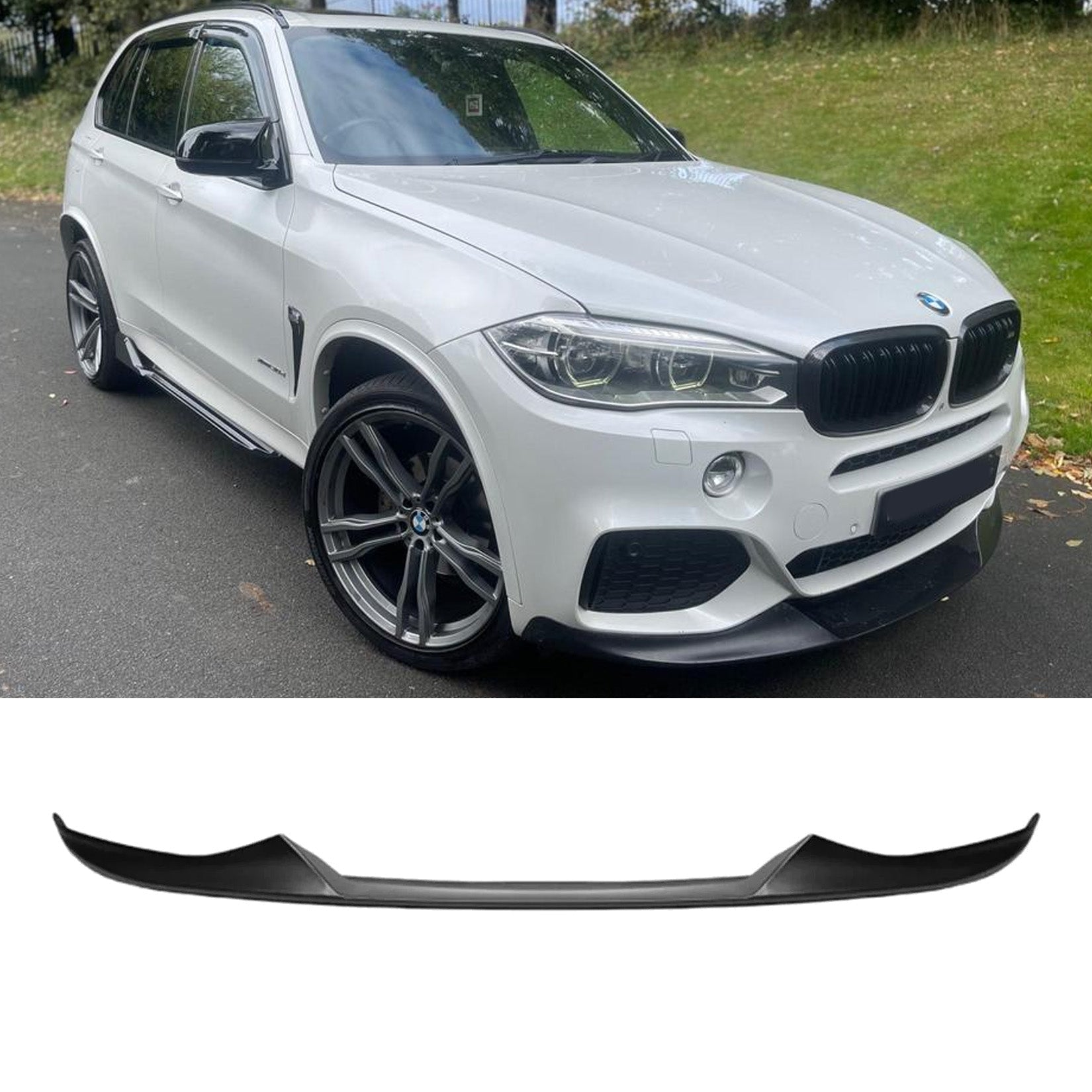BMW X5 F15 M Sport 2013-2018 - Front Splitter Lip in Matte Black - TMC Motorsport