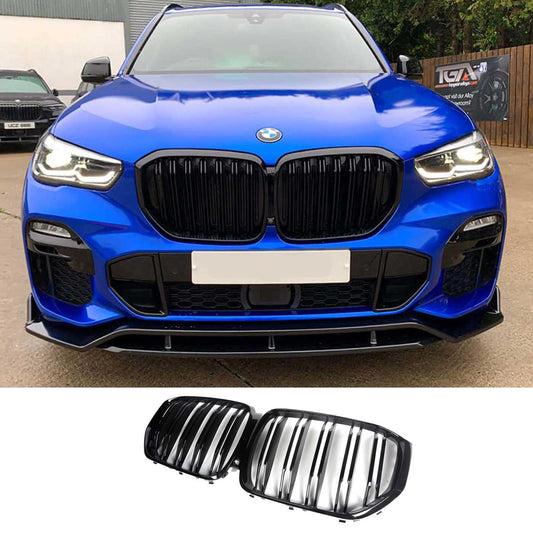 BMW X5 G05 2018-2022 X5M LOOK - Dual Slat Grille - Gloss Black - TMC Motorsport