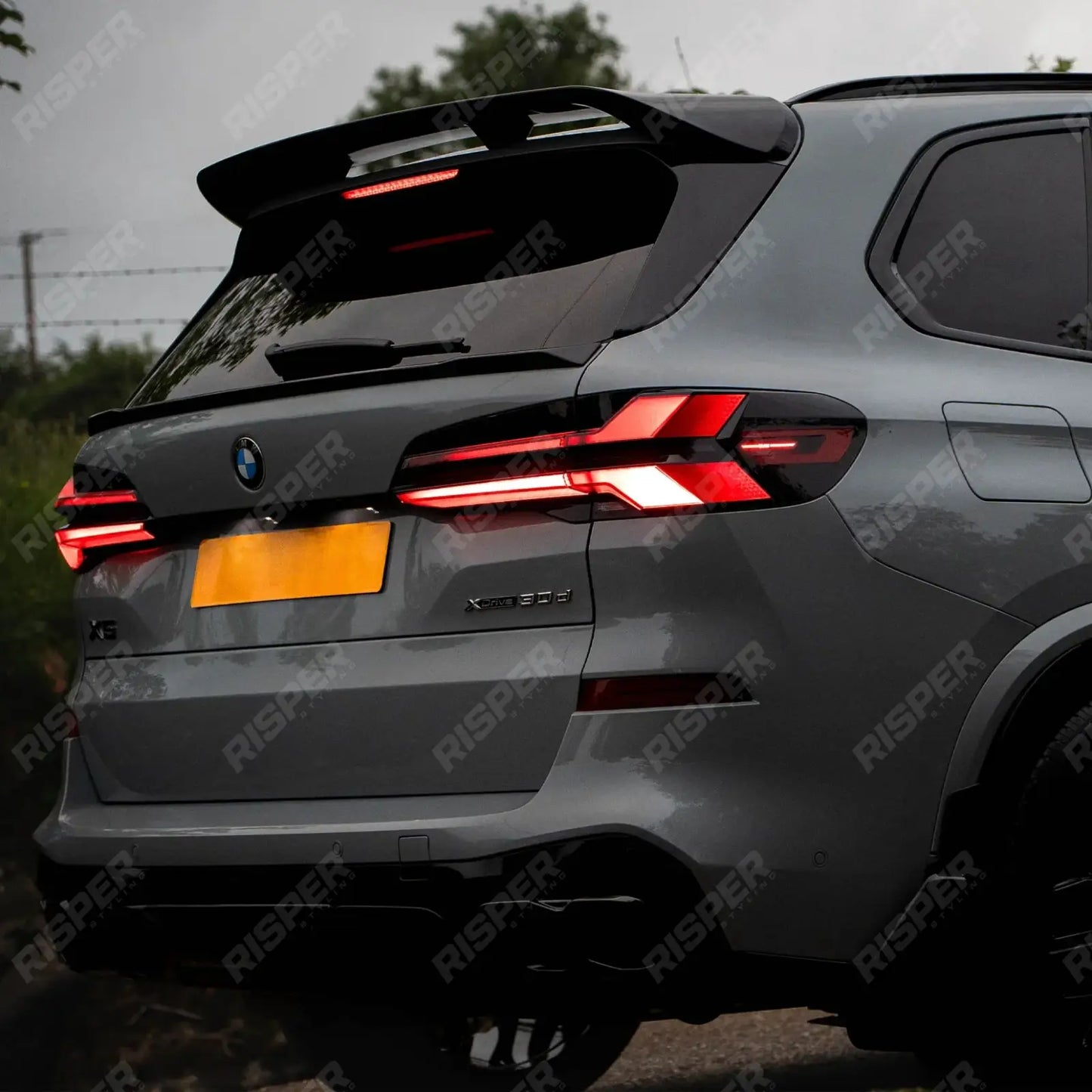 BMW X5 G05 2018 On Mid Spoiler In Gloss Black