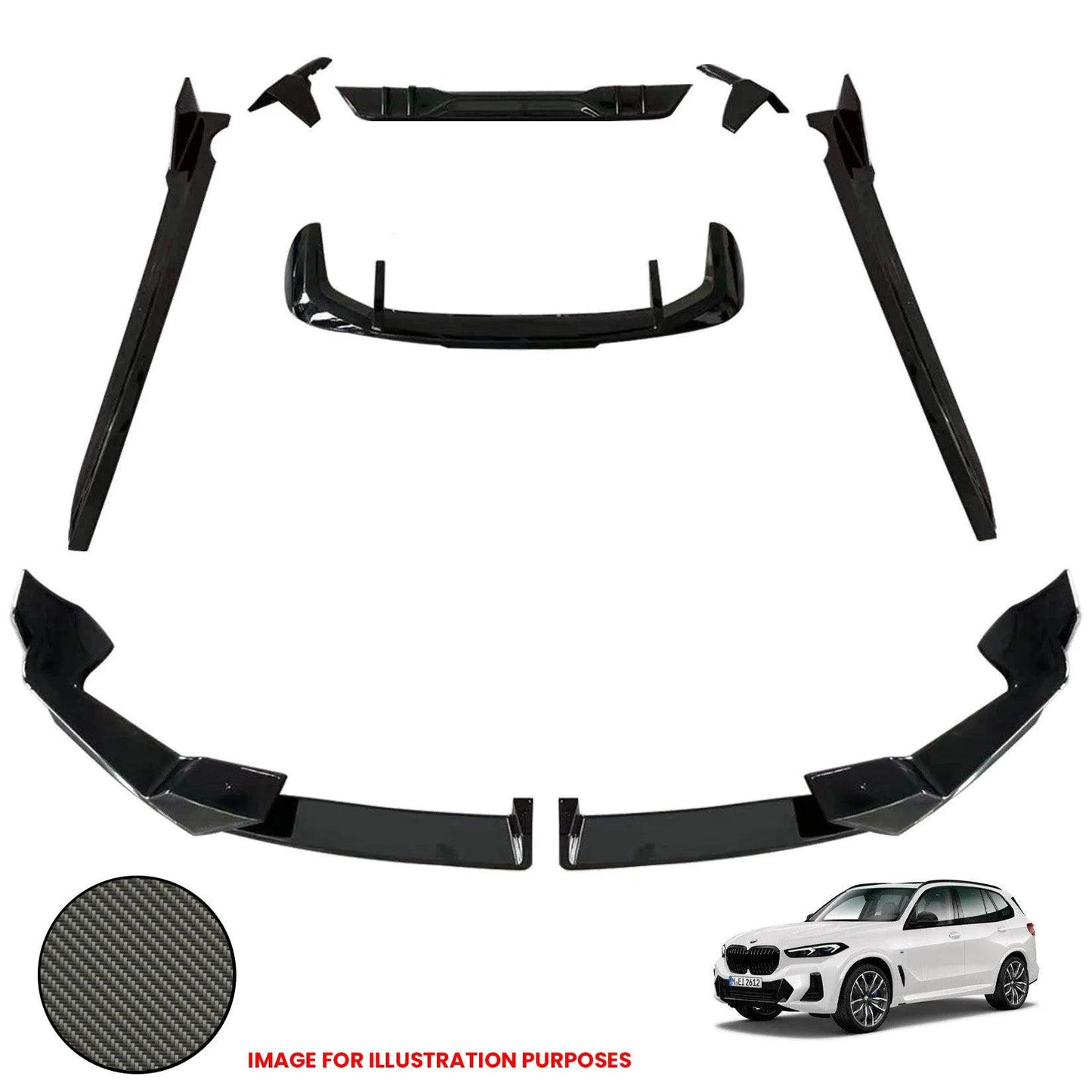 BMW X5 G05 LCI M Sport 2023+ Carbon Look Aero Kit by RISPER - TMC Motorsport