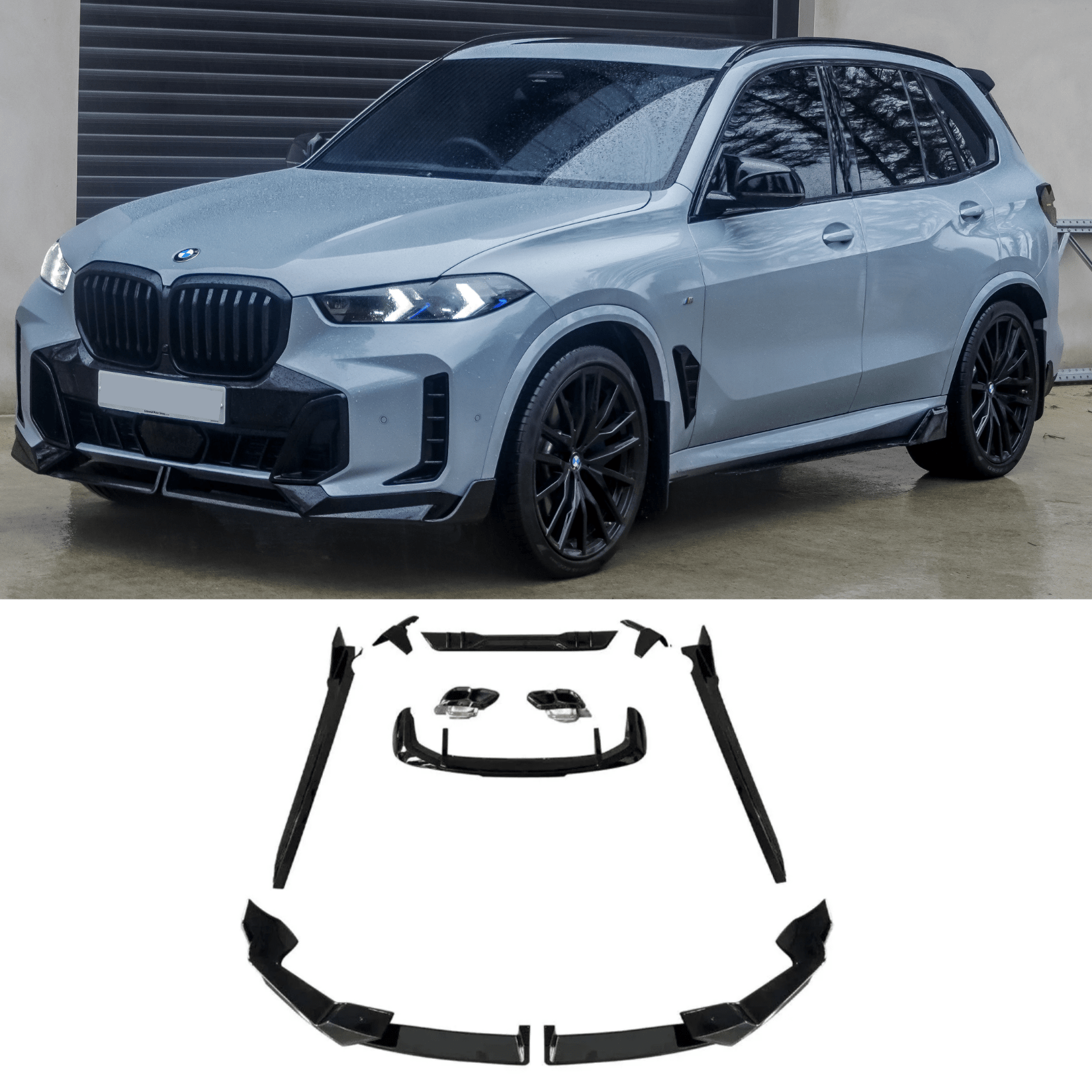 BMW X5 G05 LCI M Sport 2023+ Gloss Black Aero Kit by RISPER - TMC Motorsport