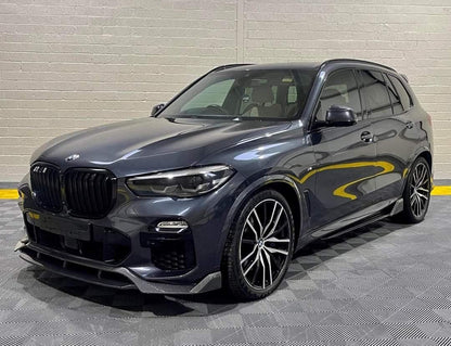 BMW X5 G05 M Sport 2018-2022 - Black Knight Front Splitter in Carbon Look - TMC Motorsport