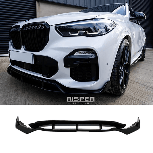 BMW X5 G05 M Sport 2018-2022 - Black Knight Front Splitter in Gloss Black - TMC Motorsport