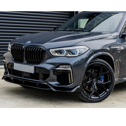 BMW X5 G05 M Sport 2018-2022 - Black Knight Front Splitter in Gloss Black - TMC Motorsport