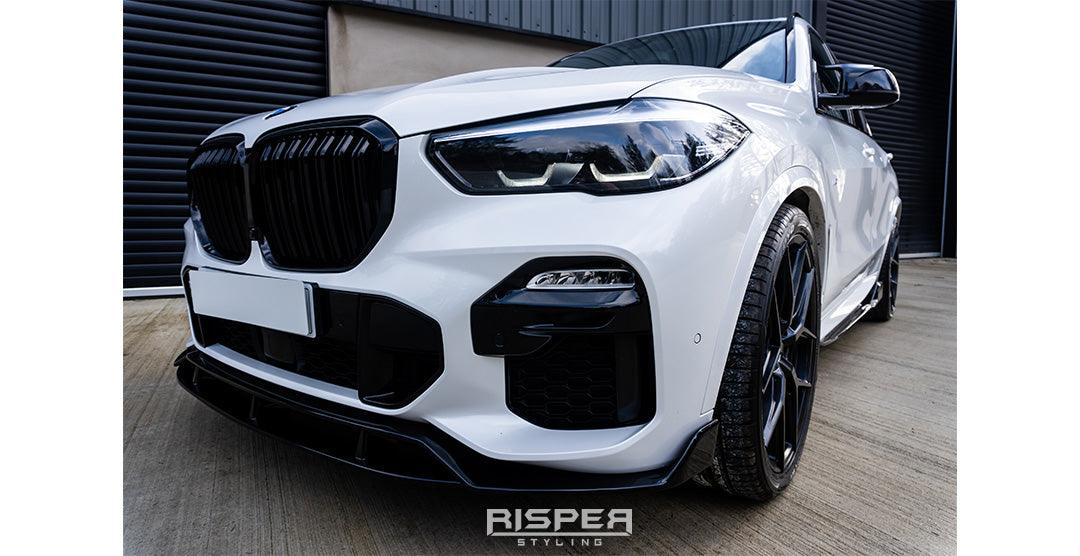 BMW X5 G05 M Sport 2018-2022 - Black Knight Front Splitter in Gloss Black - TMC Motorsport