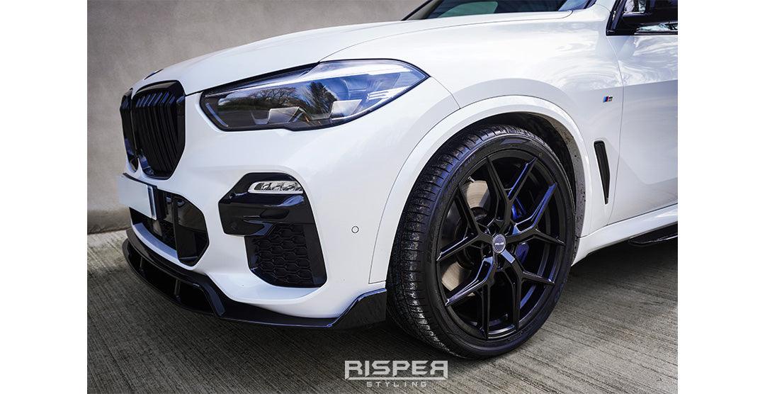 BMW X5 G05 M Sport 2018-2022 - Black Knight Front Splitter in Gloss Black - TMC Motorsport