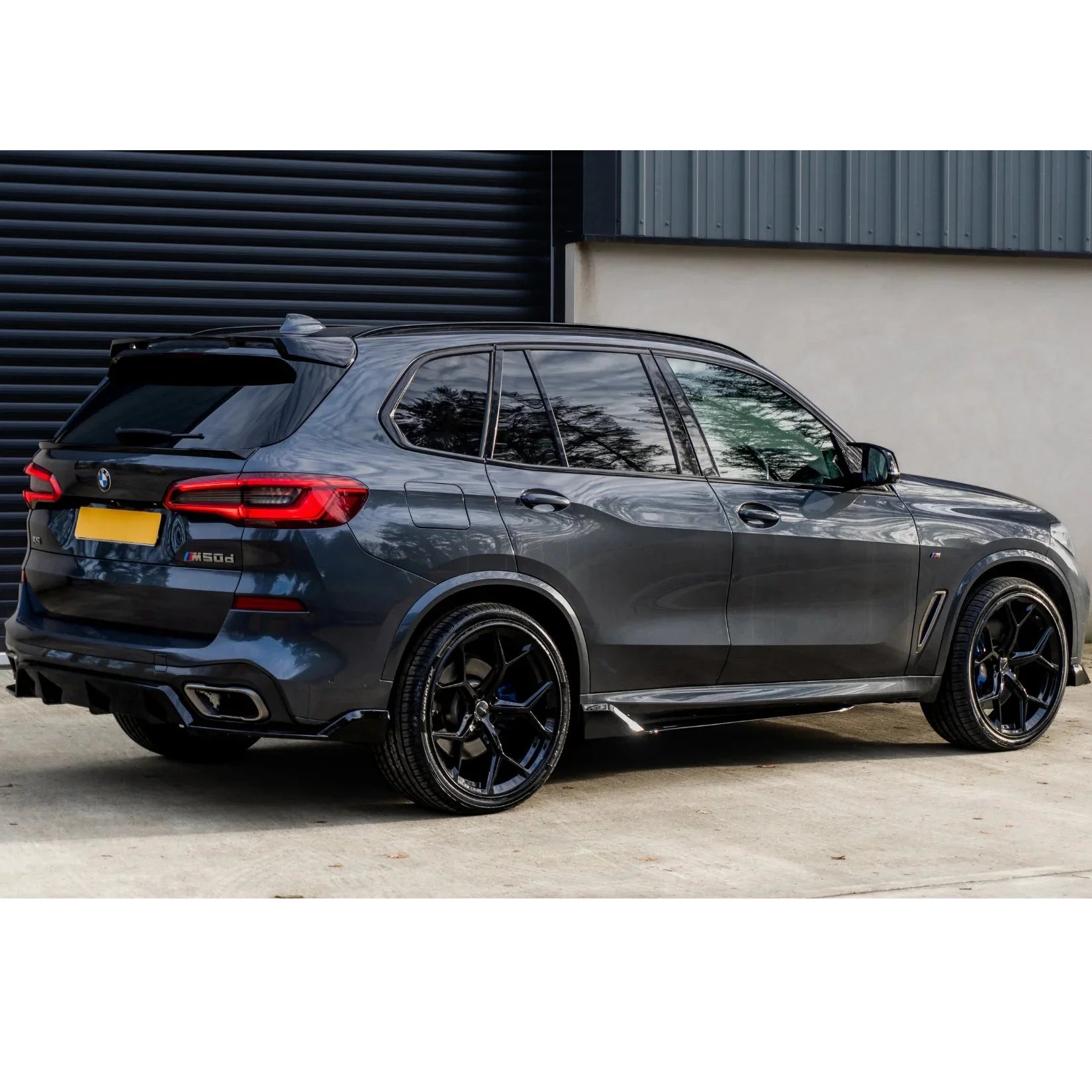 BMW X5 G05 M Sport 2018-2022 - Black Knight Rear Diffuser in Gloss Black - TMC Motorsport