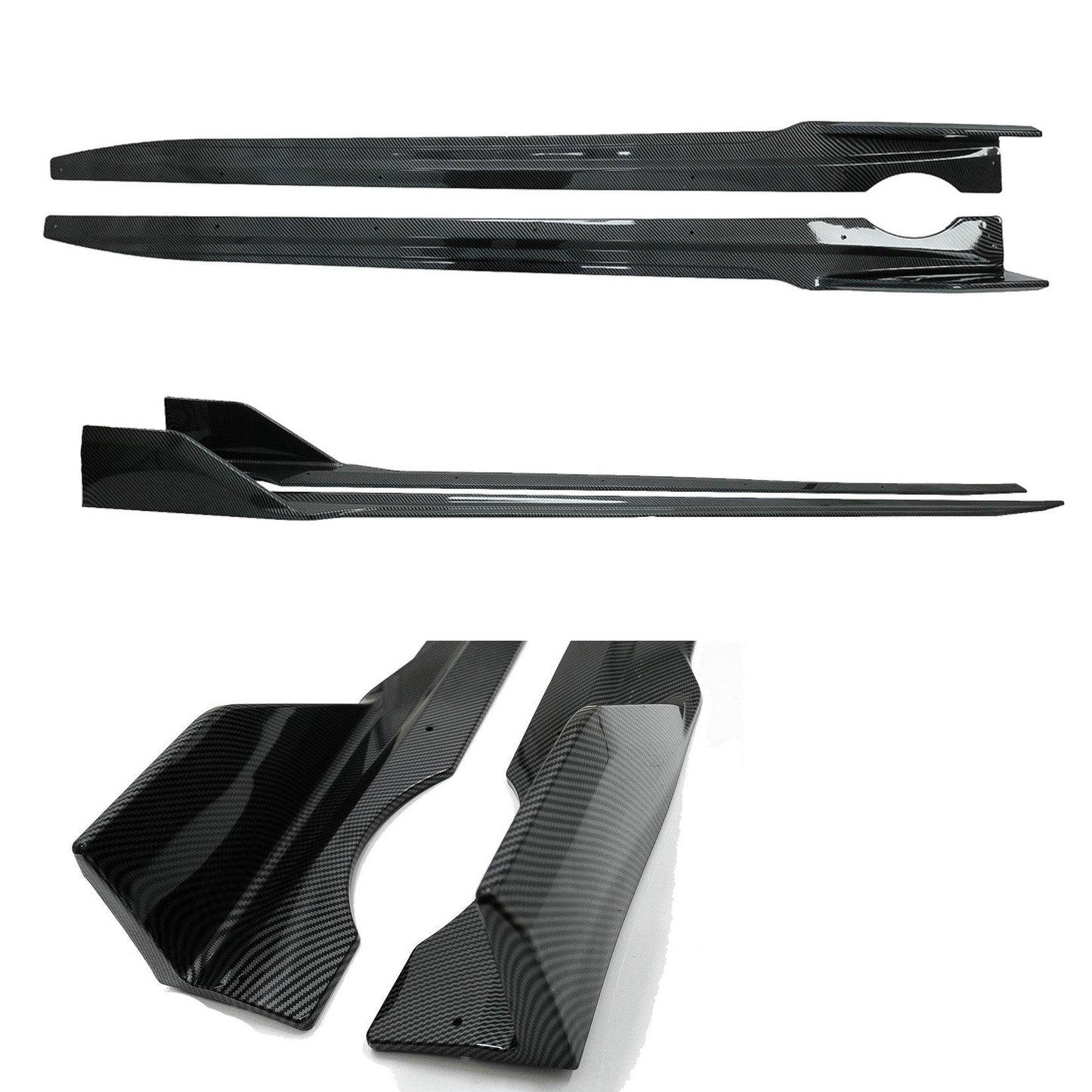 BMW X5 G05 M Sport 2018+ - Black Knight Side Skirt Splitters in Carbon Look - TMC Motorsport