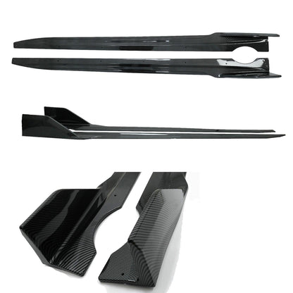 BMW X5 G05 M Sport 2018+ - Black Knight Side Skirt Splitters in Carbon Look - TMC Motorsport