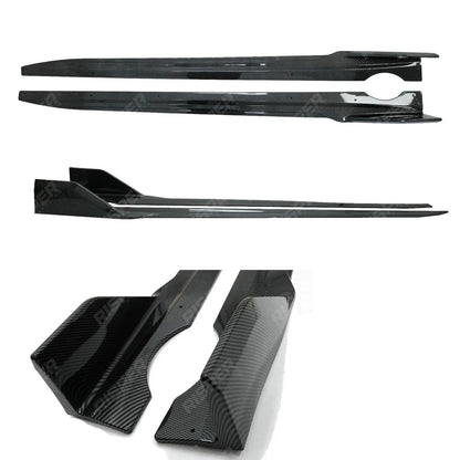 BMW X5 G05 M Sport 2018+ - Black Knight Side Skirt Splitters in Carbon Look